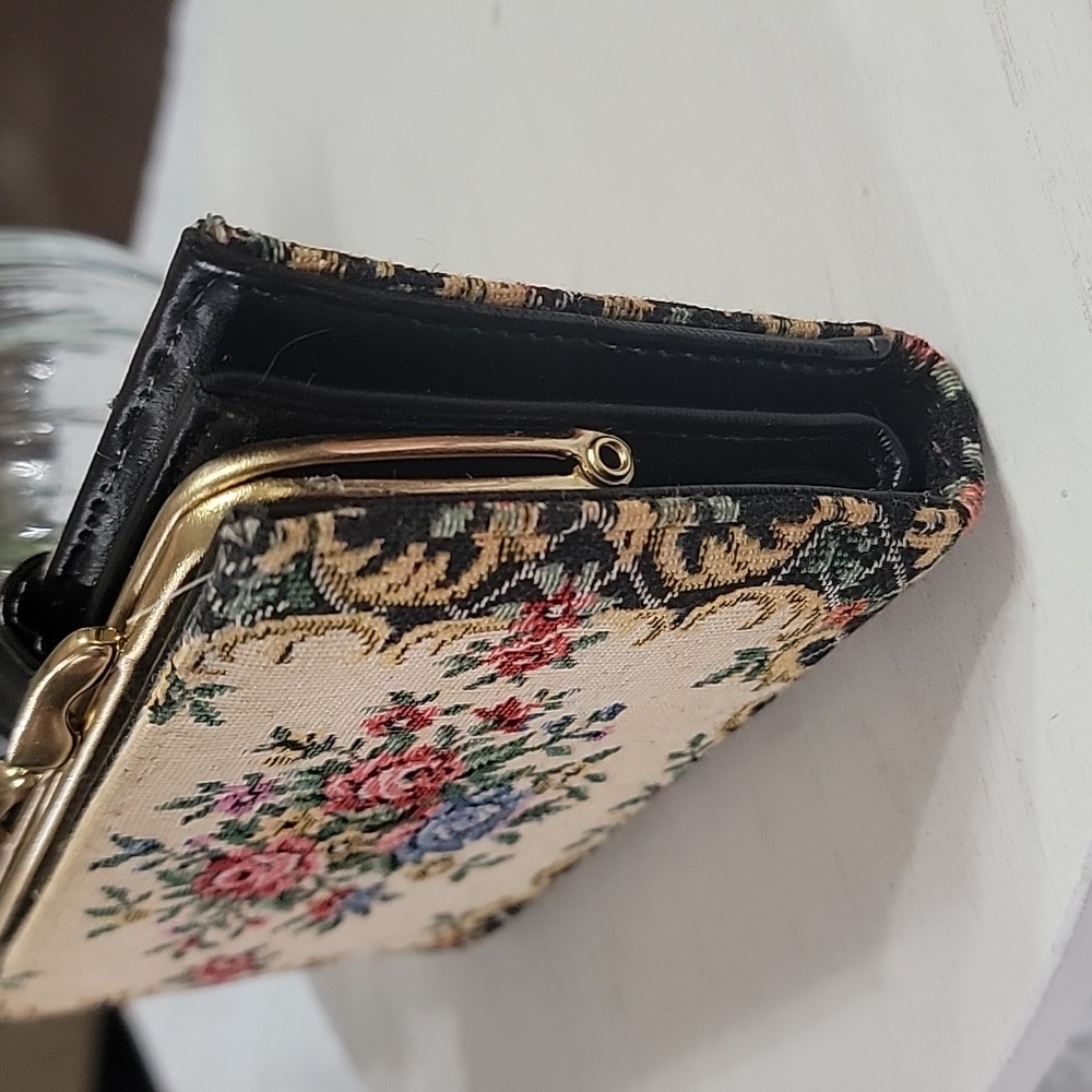 McDuff Made in Japan Vintage Floral Tapestry Wallet Mini Clutch - Picture 4 of 16